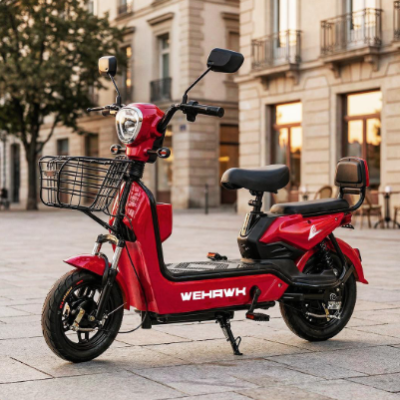 Bicicleta Eletrica Basket Wx-03 Wehawk 800w Bat Chumbo 48v 12ah Vermelho Bordo